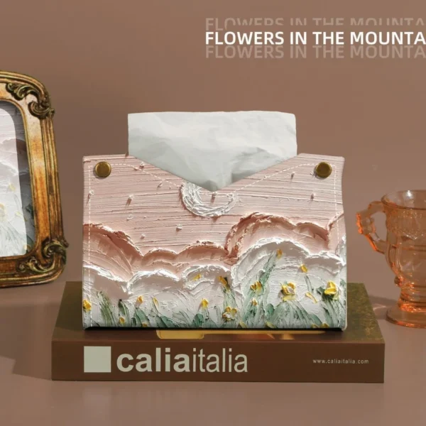 Leather Tissue Box Holder Toilet Pumping Box Home Decor Living Room Bedroom Kitchen Desktop Nordic Napkin Holder Car Tissue Case - Image 5