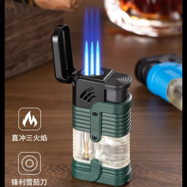 New Turbine Butane Gas Wind Proof Direct Charge Metal Torch Home Kitchen Gas Stove Outdoor Camp Barbecue Cigar Ignition Lighters - Image 5