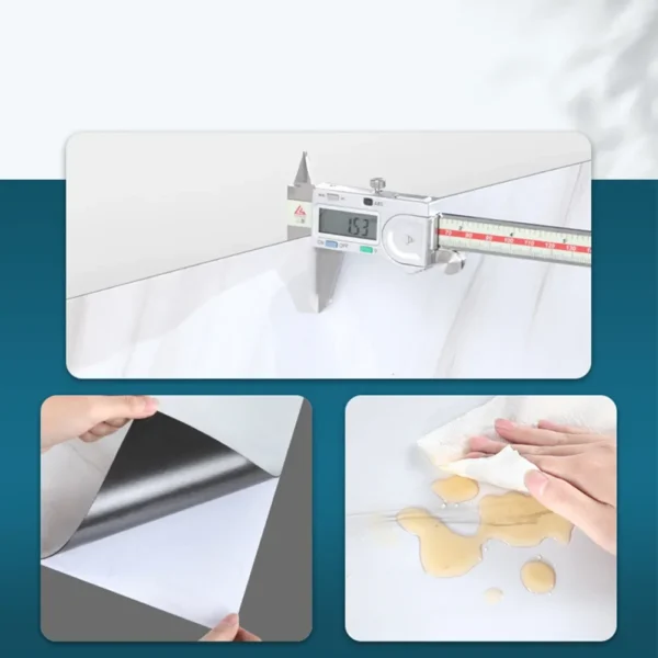 Tile Stickers Wall Sticker Waterproof PVC Wallpapers DIY Flame Retardant Home Office Decor For Kitchen Bathroom - Image 6