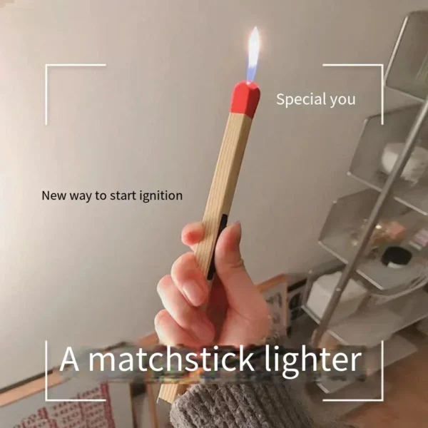 New Gradient Ultra long Luminous Match Lighter Butane Torch Inflatable Lighter Home Aromatherapy Kitchen Small Tool Gift - Image 4